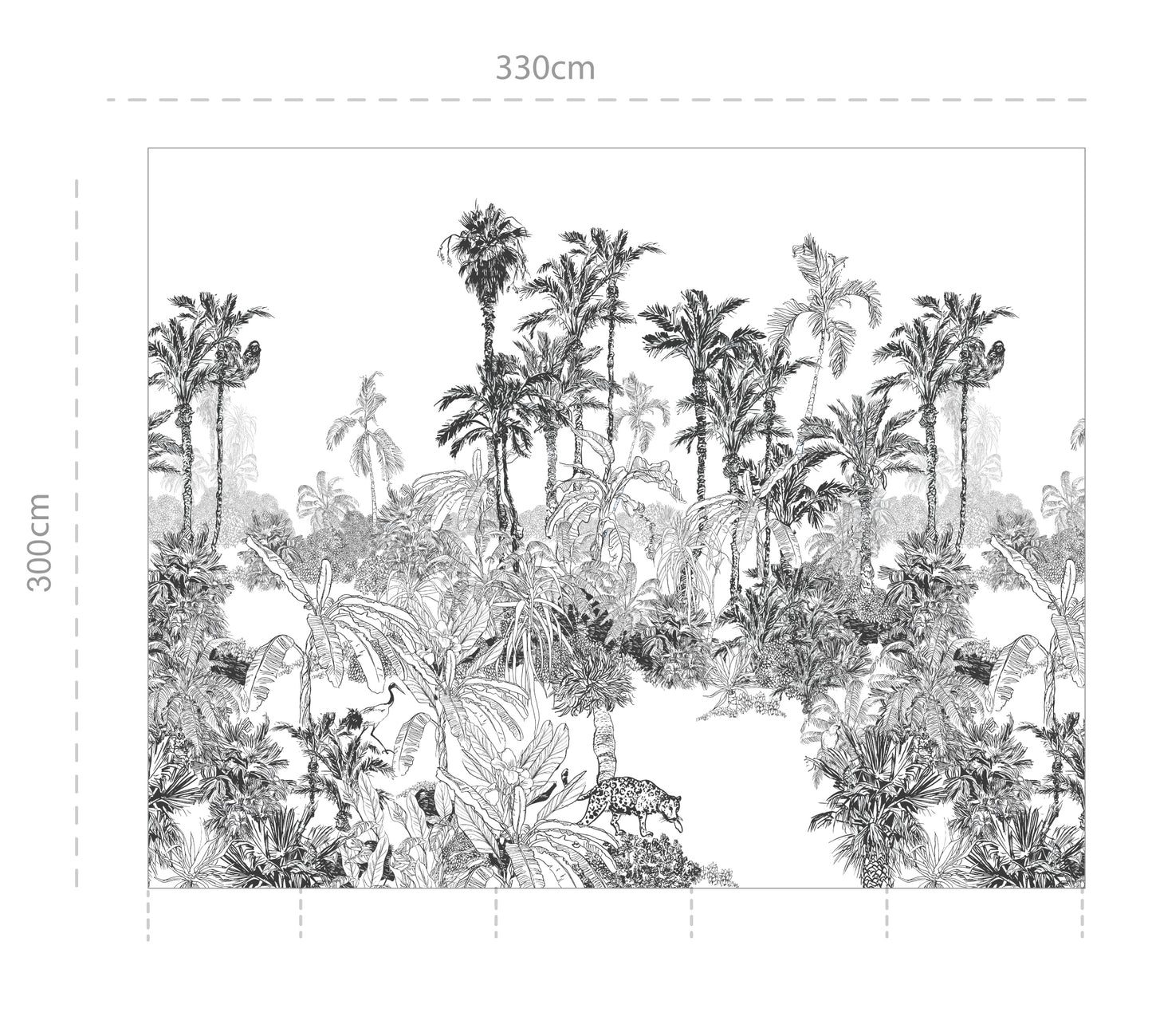 Palmeral-mural de papel pintado