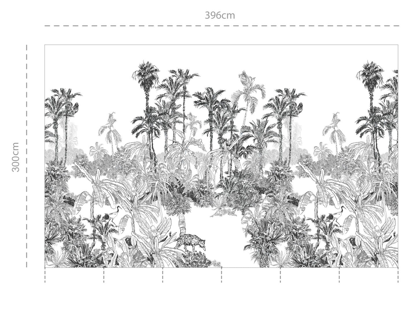 Palmeral-mural de papel pintado