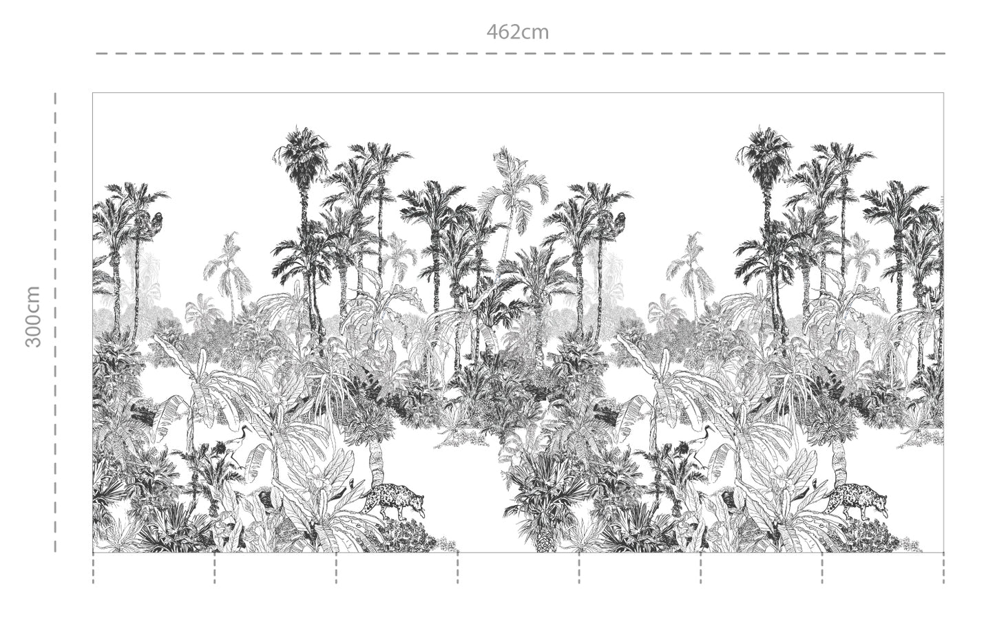 Palmeral-mural de papel pintado