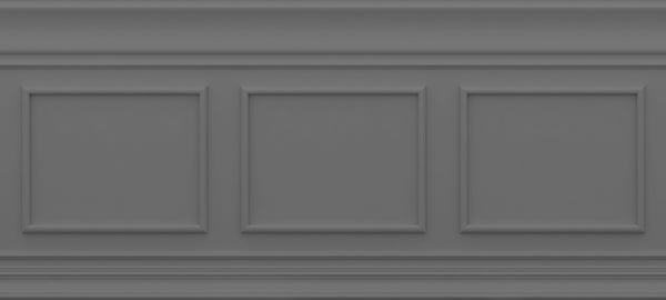 Frise Classique Relief 2 Gris Foncé 135x600